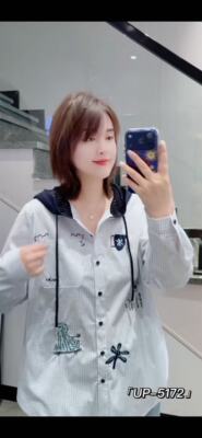 宜语析UP5172大码连帽衬衫女胖mm开衫外套200斤装新款防晒服上衣