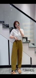 蜕变日记3186大码毛呢松紧裤子女胖MM加厚弯刀裤子200斤女装新款