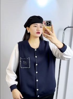 香港芸卉25284大码T恤衫假两件女胖MM打底衫200斤女装新款小衫冬