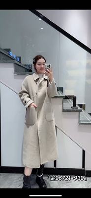 金影奇96721大码羊绒大衣女胖MM中长款羊绒外套200斤女装新款毛呢
