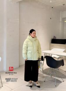胖淼淼Y007大码羽绒服女胖mm国标90白鸭绒200斤女装新款中长款冬