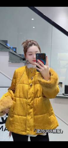 流依涵26369大码棉服女毛毛袖口胖mm新中式国风棉衣200斤女装新款