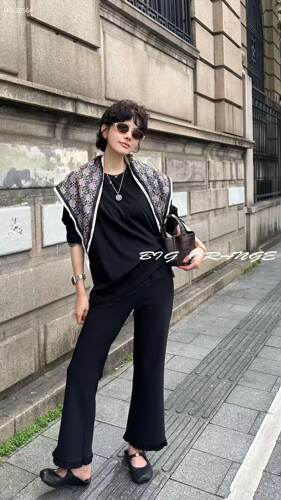 大橘子3056大码T恤衫围巾两件套女胖mm套装200斤女装新款上衣秋装