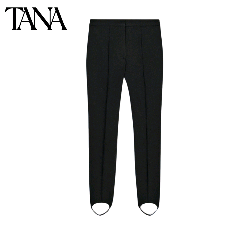 春季新款女装正面打褶欧美时尚黑色修身打底踩脚裤子 7149248,女装/女士精品,休闲裤,淘宝优惠券,粉丝福利购,淘宝优惠卷