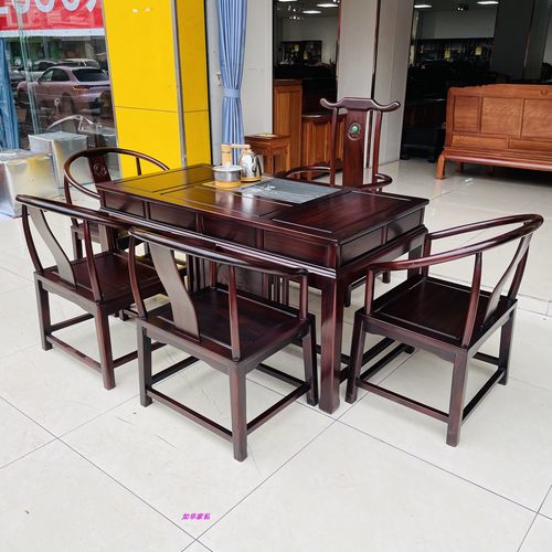 进口红木中美洲酸枝茶桌椅组合