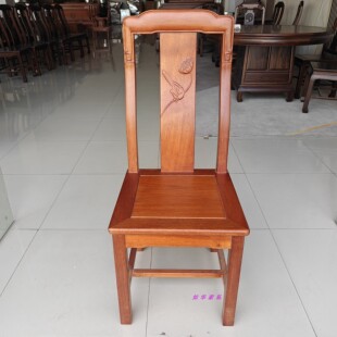 新中式红木菠萝格木吃饭椅实木餐椅原木纯木花梨木椅花鸟椅厂直销