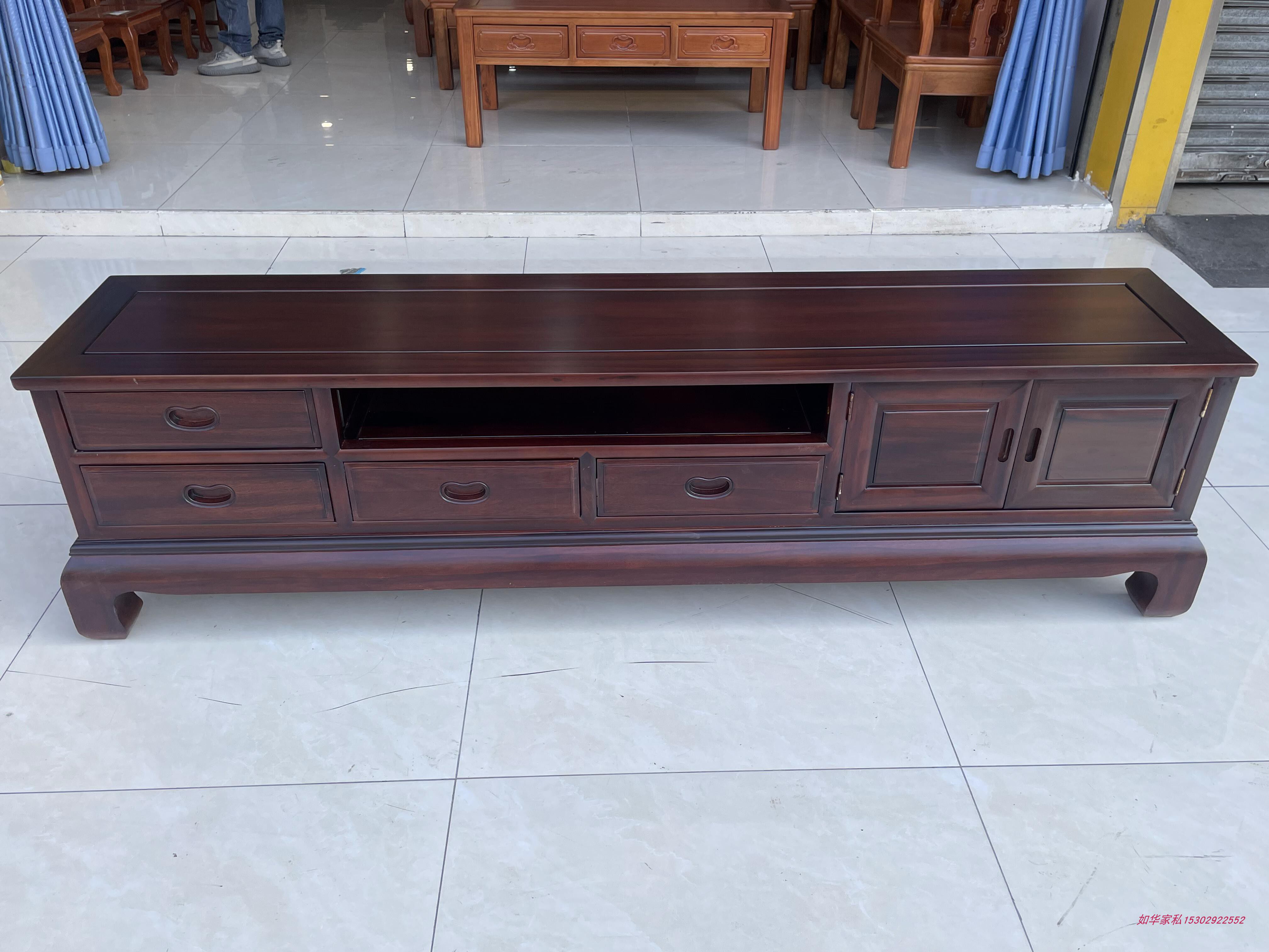 进口红木中美洲酸枝电视柜酸枝木整装地柜2米2.2米影视柜素韵地柜