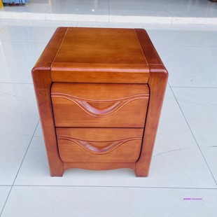 实木床头柜橡木床边柜中式卧室储物收纳40小户型家用原木色斗柜