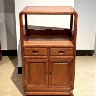 红木茶水柜菠萝格木餐边柜实木60公分70多功能收纳储物电视加长柜