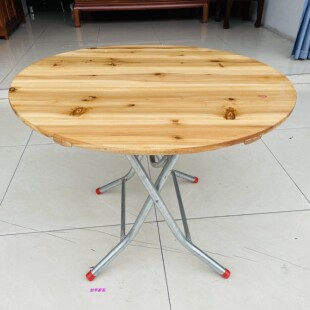 简单木圆台实木饭餐台桌折叠杉1.2米1.4米1.6米圆桌配台架厂直销