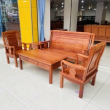 红木菠萝格木沙发全实木花梨木客厅沙发小户型明式梅花沙发厂直销