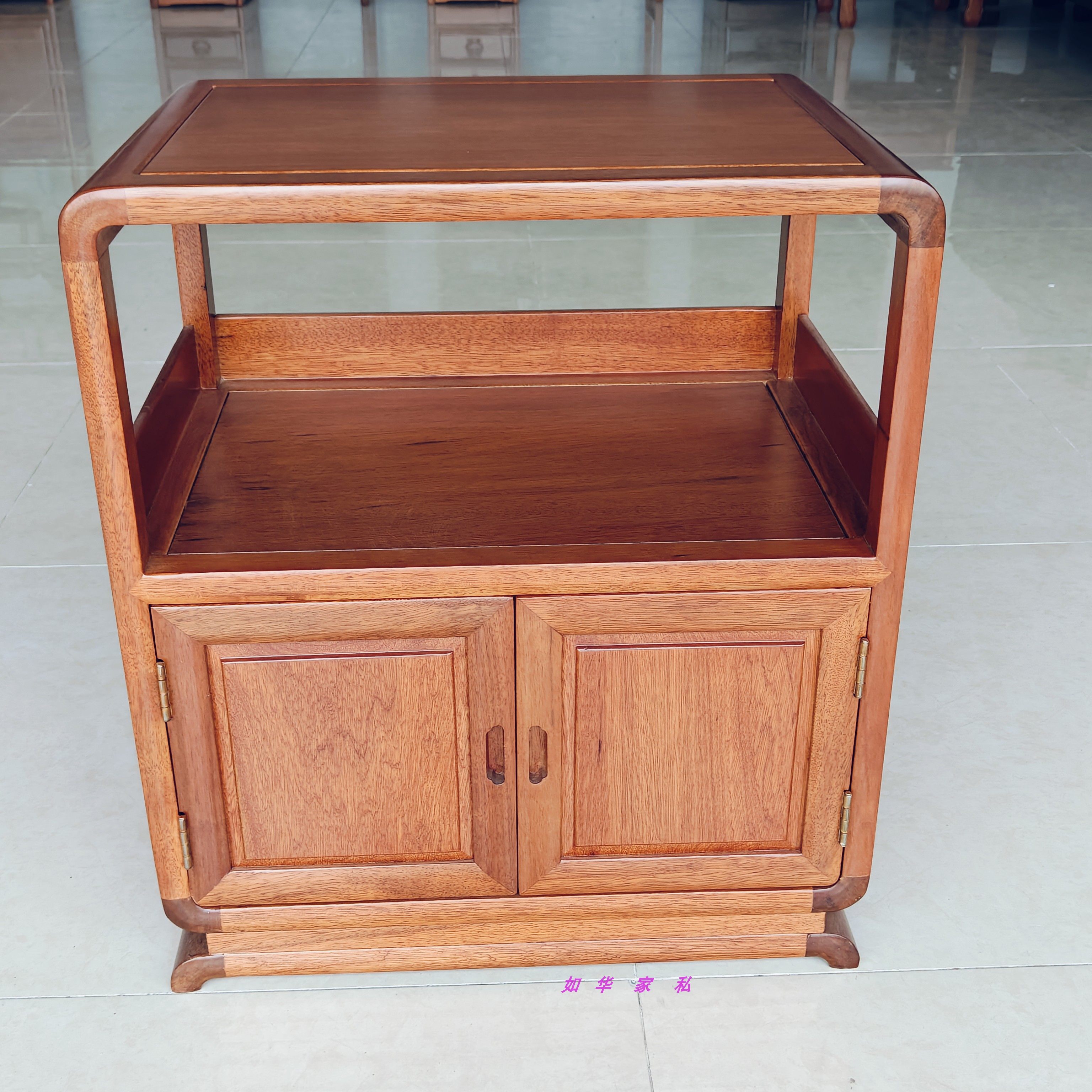 红木菠萝格木餐边柜全实木60小柜原木新古典双门储物柜餐厅收纳柜