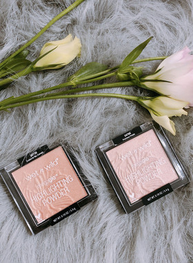 现货美国Wet n wild湿又野花瓣立体浮雕单色高光提亮 黄皮适用