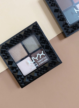 现货美国NYX FULL THROTTLE铆钉四色眼影盘珠光亚光RIOT军绿大地