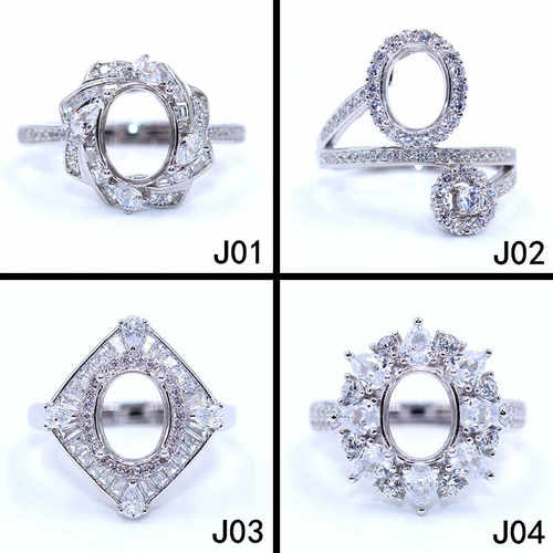 椭圆新款戒指空托S925纯银轻v奢