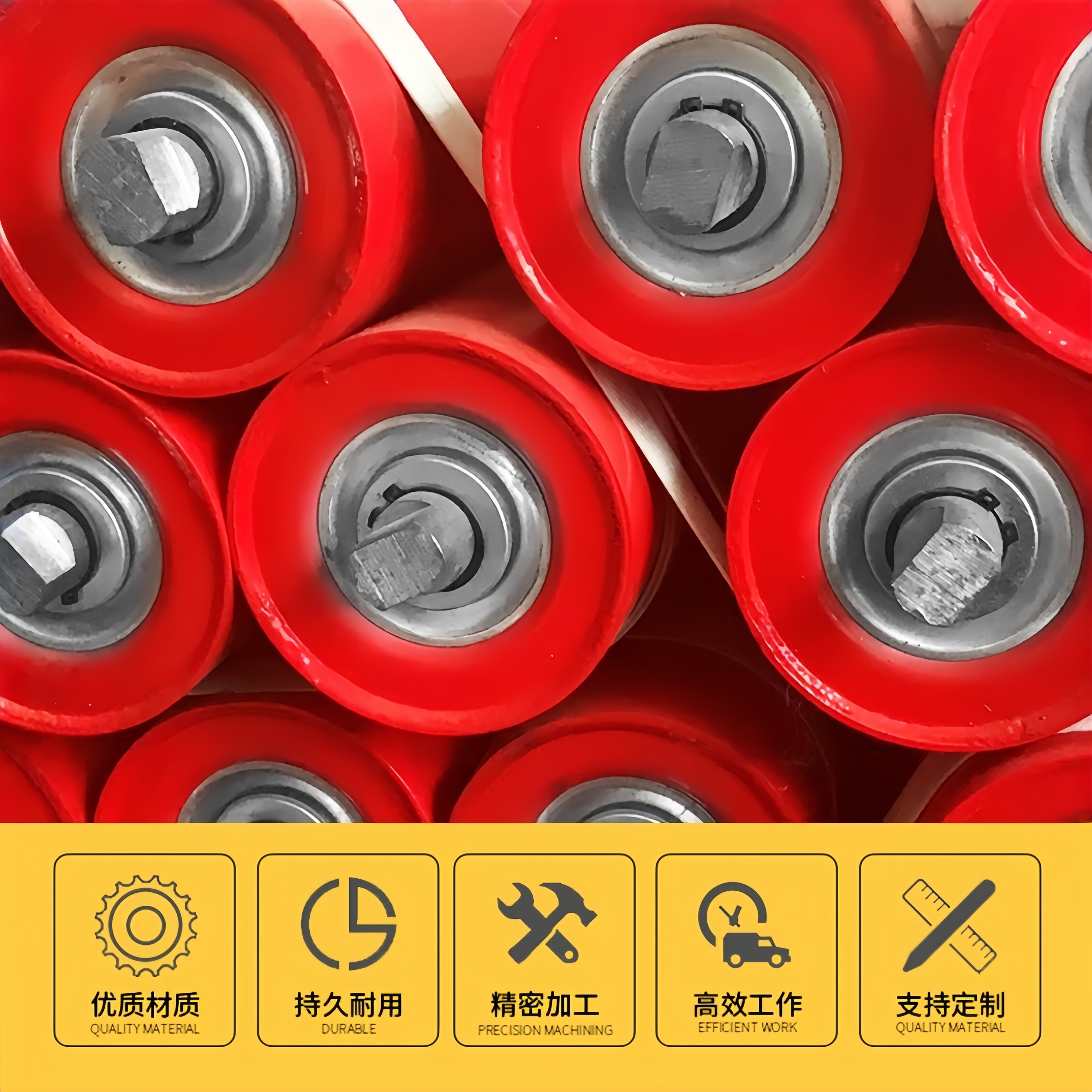 定制无动力滚轮输送带托辊流水线滚筒皮带托辊支架输送机配件全套