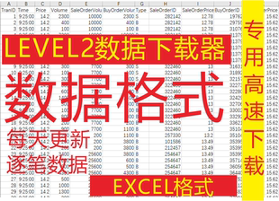 股票level2数据下载逐笔交易tick历史行情数据excel格式量化分析