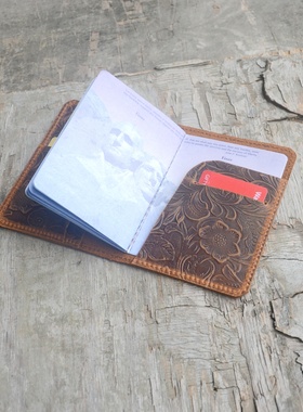 真皮男钱包头层牛皮证件夹皮套手工复古疯马皮卡包驾照保护套