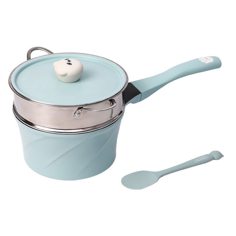 新品Didinika杯具熊联名款18cm萌熊乐园宝宝锅辅食锅儿童婴儿奶锅