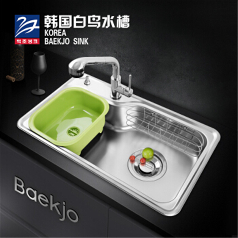 原装进口厨房水槽白鸟304不锈钢