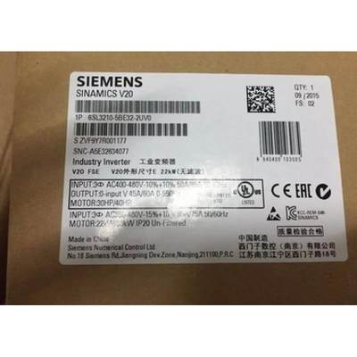 询价6SL32105BE322UV0V20变频器30千瓦6SL3210-5BE32-2议价