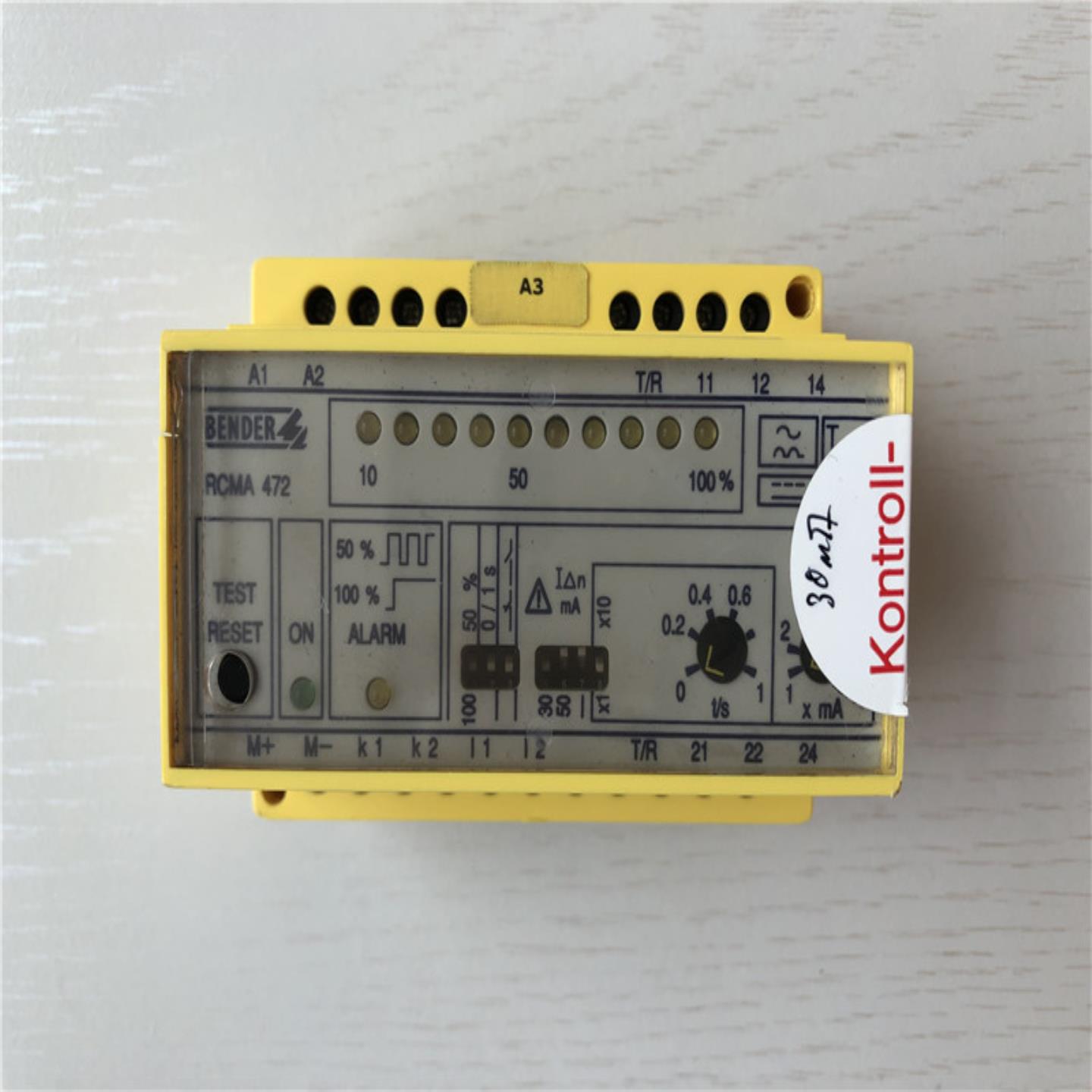 BENDER本德尔 RCMA472LY-21 漏电剩余电流检测 原装拆机成色新