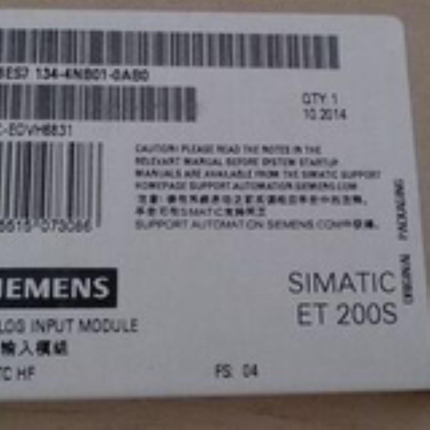 6ES7134-4NB01-0AB0 ET200模拟量输入模板6ES7 134-4NB01-0AB0