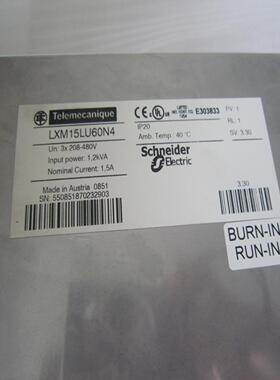 11年老店 正品 拆机施耐德伺服器 LXM15LU60N4 当日发