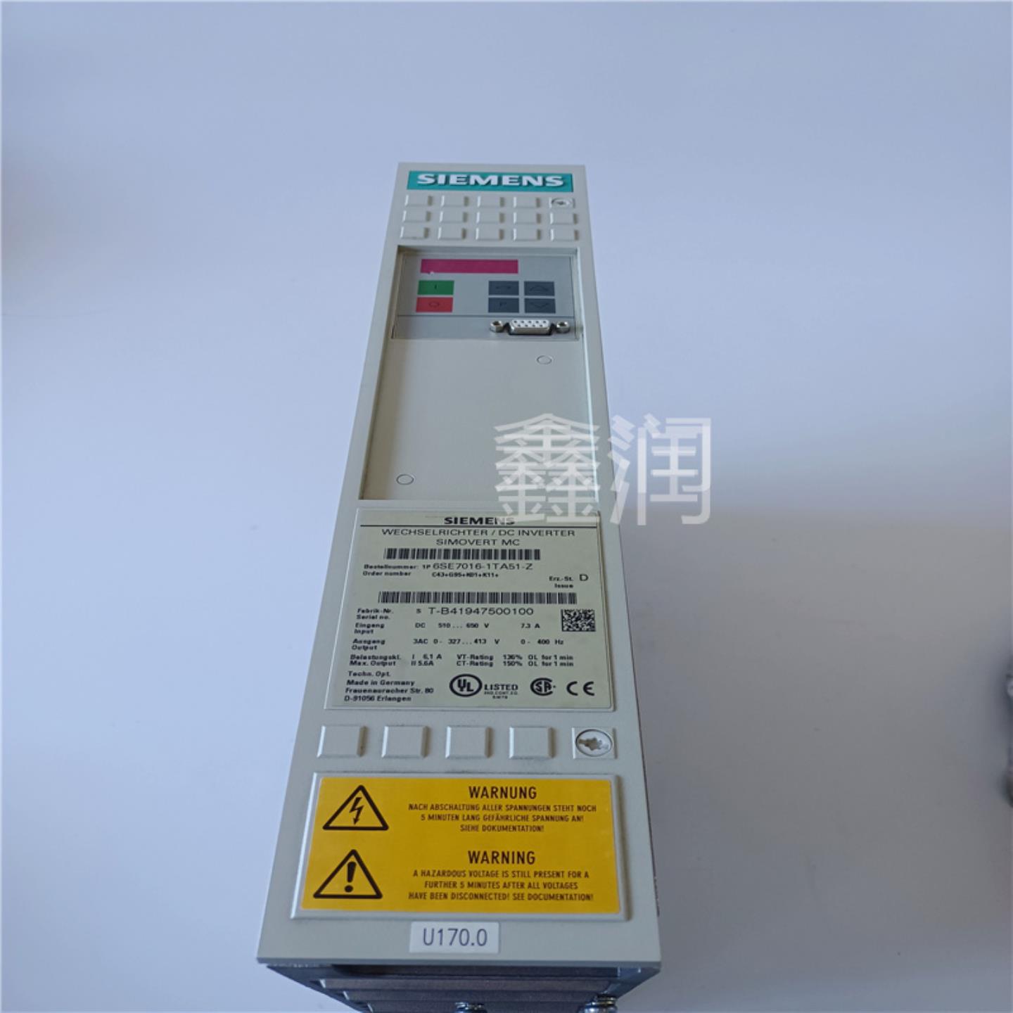 西门子SIMOVERT MC驱动器6SE7016-1TA51-Z不带控制卡