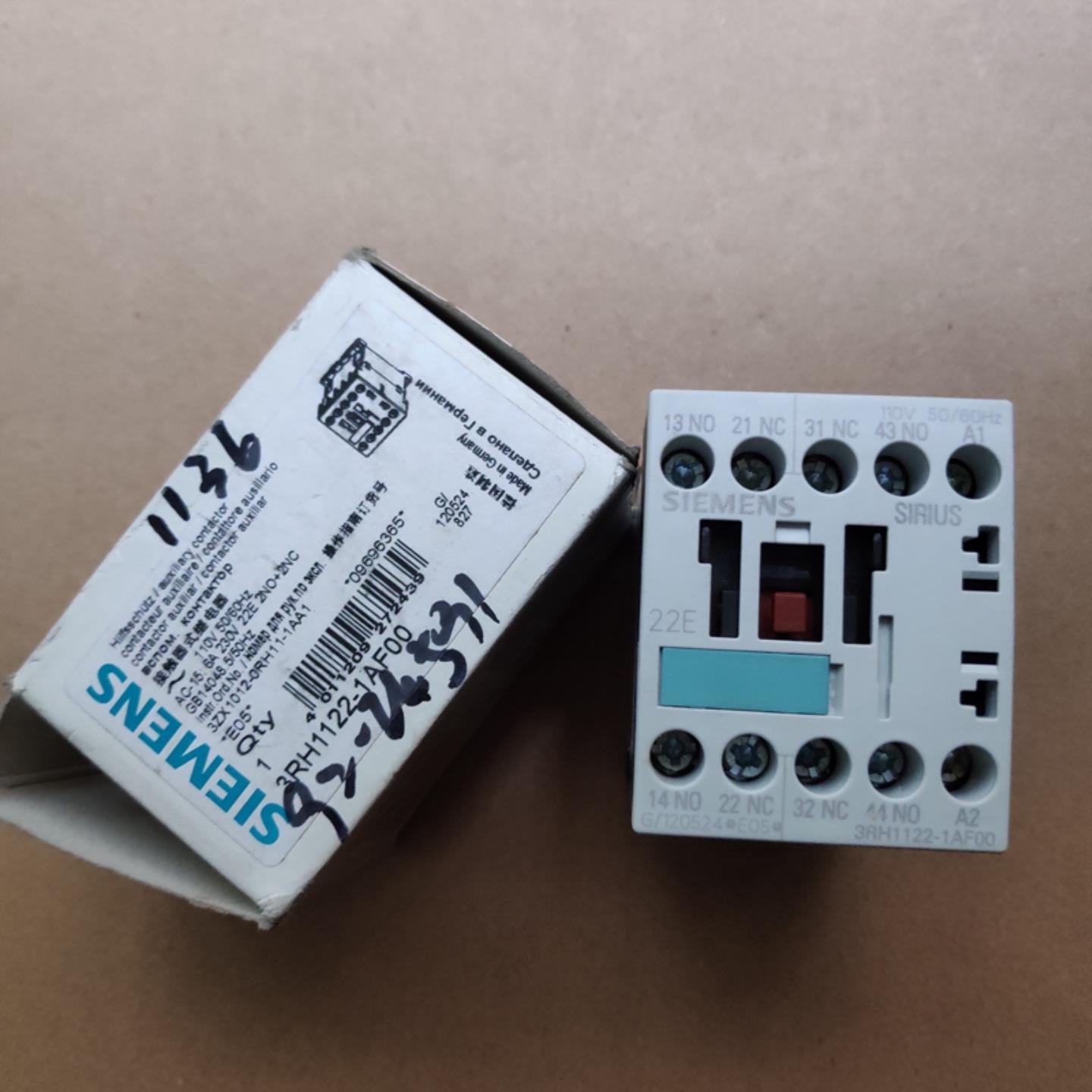 原装进口 德国西门子接触式继电器 3RH1122-1AF00 110VAC现货议价