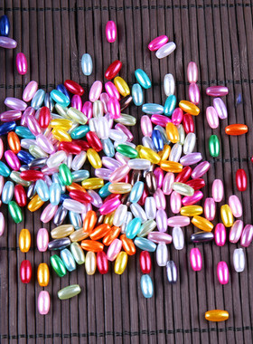 4X8mm米珠仿珍珠串珠直孔有孔abs塑料散珠子儿童手链珠宝服装辅料