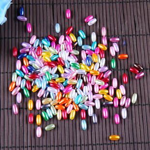 4X8mm米珠仿珍珠串珠直孔有孔abs塑料散珠子儿童手链珠宝服装辅料