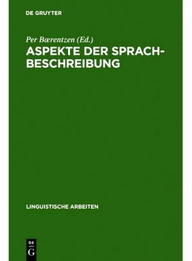 预订 Aspekte der Sprachbeschreibung: Akten des 29. Linguistischen Kolloquiums, Aarhus 1994: 9783484303423