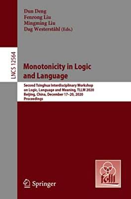 【预订】Monotonicity in Logic and Language