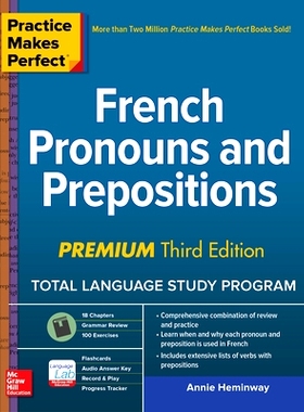 现货 Practice Makes Perfect: French Pronouns and Prepositions, Premium Third Edition: 9781260453416