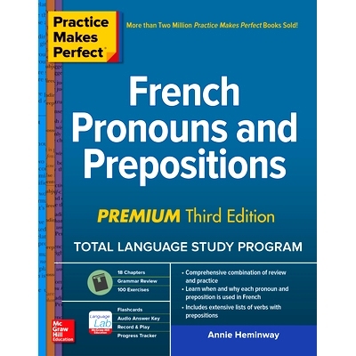 现货 Practice Makes Perfect: French Pronouns and Prepositions, Premium Third Edition: 9781260453416