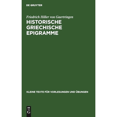 预订 Historische griechische Epigramme: 9783111273457