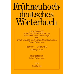 stössig süne LFG 9783110678895 早期英语词典BD11 预订