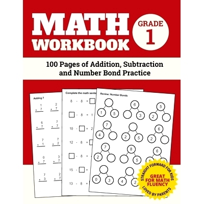 预订 Math Workbook Grade 1: 100 Pages of Addition, Subtraction and Number Bond Practice: 9781099056536