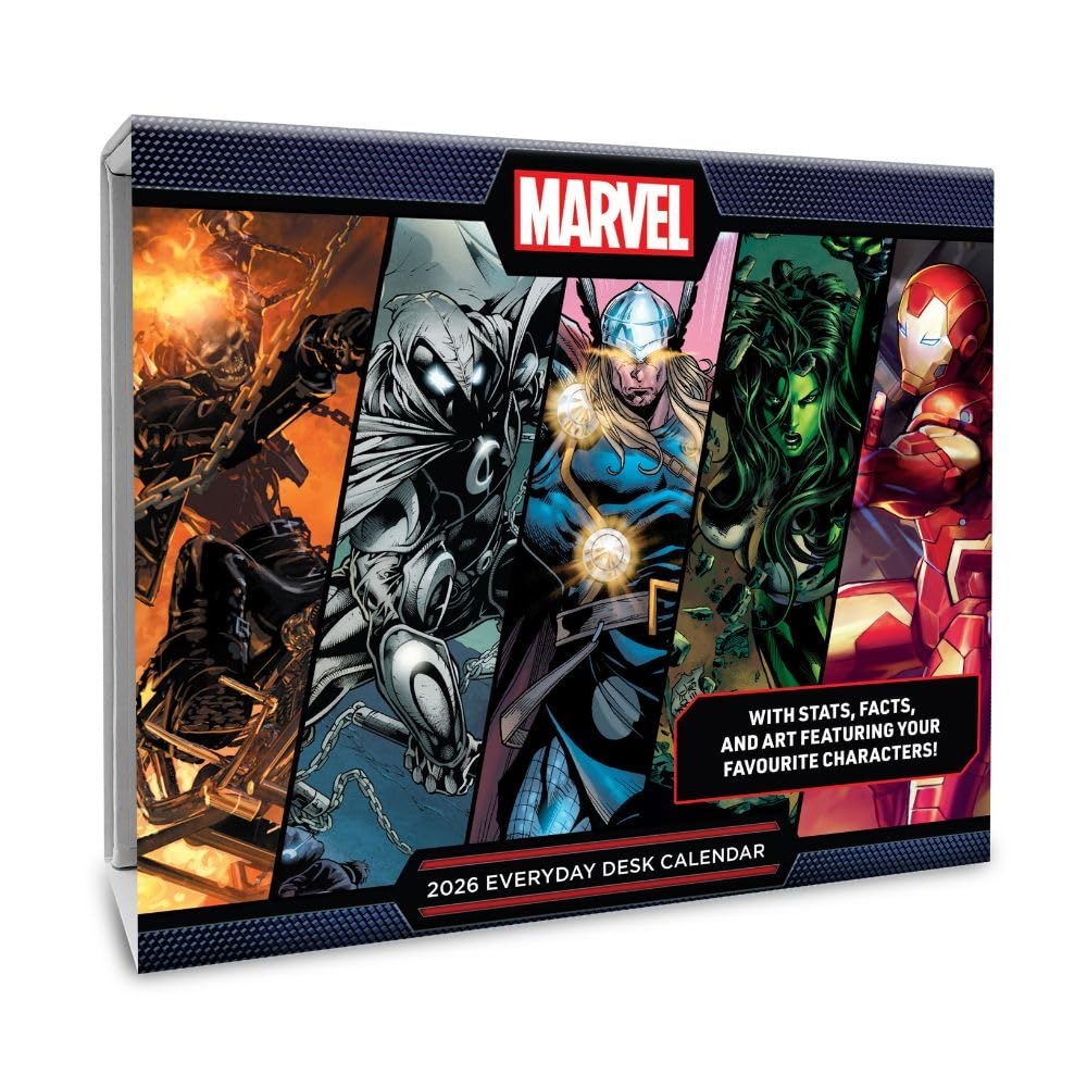 现货 漫威 2026年台历 每天一页 超级英雄 漫画 英文原版 进口日历 Marvel Desk Block Calendar 美国队长 钢铁侠 绿巨人