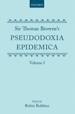 【预订】Sir Thomas Browne’s Pseudodoxia Epidemica Volume 1