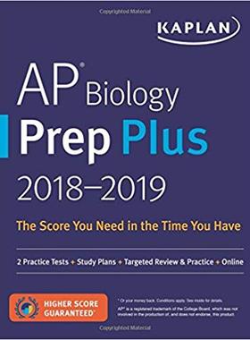 【预售】AP Biology Prep Plus 2018-2019: 2 Pr...