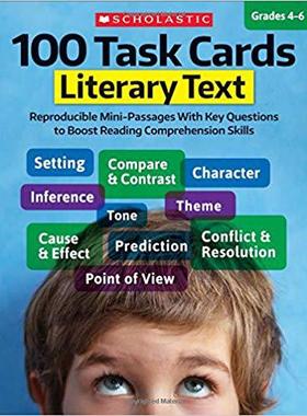 【预售】100 Task Cards: Literary Text: Repro...