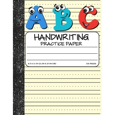 预订 Handwriting Practice Paper: Dotted Mid-lines 110 Pages Uppercase and Lowercase Writing Sheets Notebook For Kids (Ki