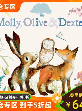 兔子、猫头鹰和狐狸 Catherine Rayner 精装绘本 英文原版 Molly, Olive and Dexter