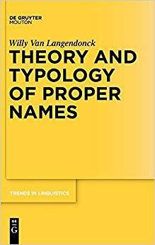 【预订】Theory and Typology of Proper Names 9783110190861