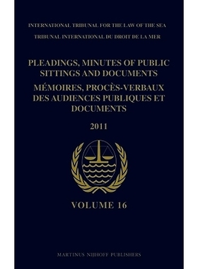 预订 Pleadings, Minutes of Public Sittings and Documents / Mémoires, procès-verbaux des audiences publiques et documen