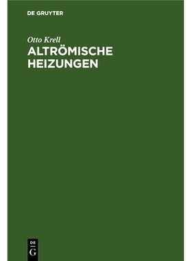 预订 Altrömische Heizungen: 9783486730593