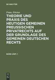 PREUSSISCHEN FÖRSTER PRIVATRECHTS 9783111235356 1.ABT.1 预订