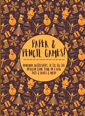 预订 Paper & Pencil games!: Cute Christmas winter snowflake snowmen travel & activity game book with game instructions!